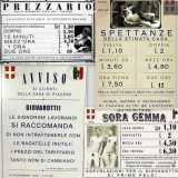 Un collage dei prezzari di alcune antiche case di tolleranza